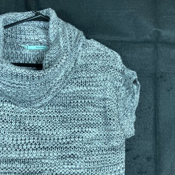 Maurices Womens Sweater Gray Cowl Neck Short Sleeve Knit Pullover Stretch Large - Picture 4 of 12